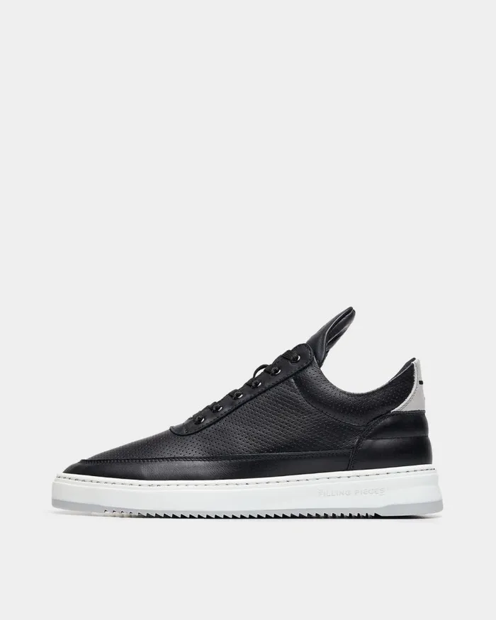 MenWomen Filling Pieces Sneakers Low Top Bianco Perforated Black