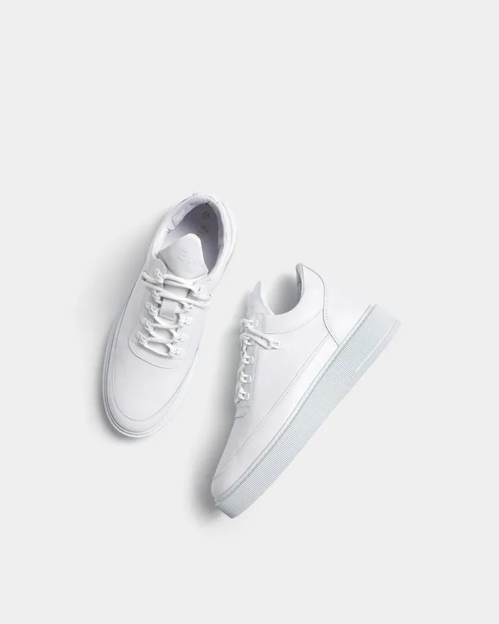 MenWomen Filling Pieces Sneakers Low Top Dress Cup Matt Gala All White