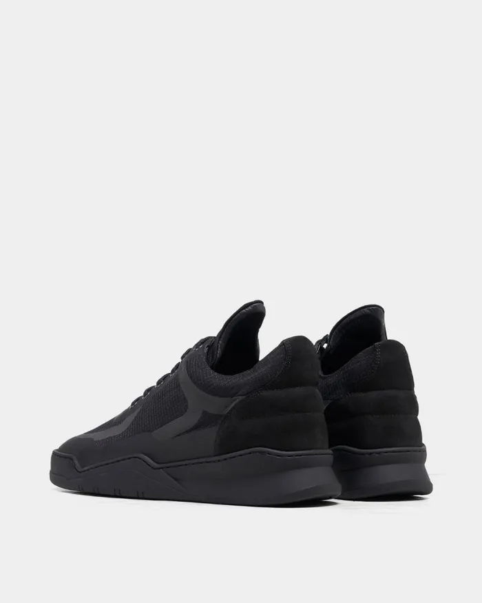 MenWomen Filling Pieces Sneakers Low Top Ghost Steam All Black