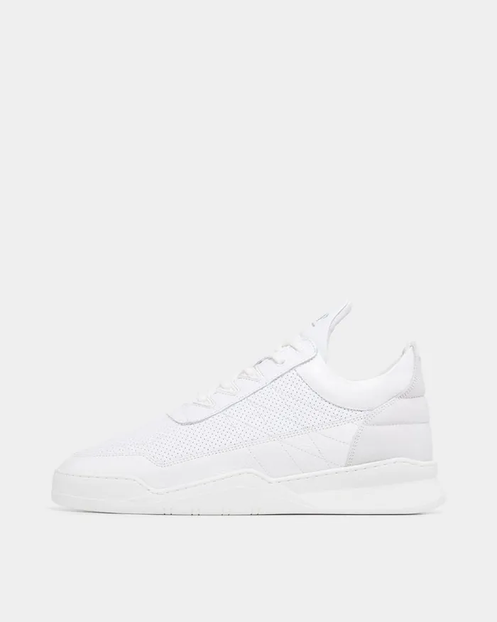 MenWomen Filling Pieces Sneakers Low Top Ghost Tweek All White