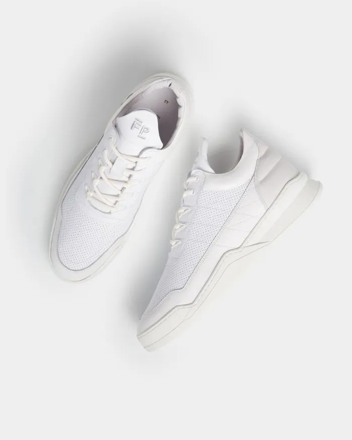 MenWomen Filling Pieces Sneakers Low Top Ghost Tweek All White