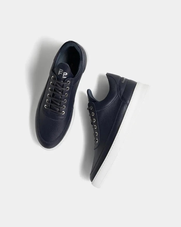 MenWomen Filling Pieces Sneakers Low Top Ripple Crumbs Blue Navy