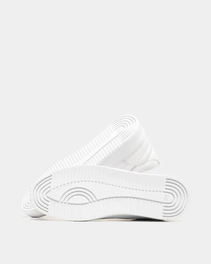 MenWomen Filling Pieces Sneakers Low Top Ripple Nappa All White
