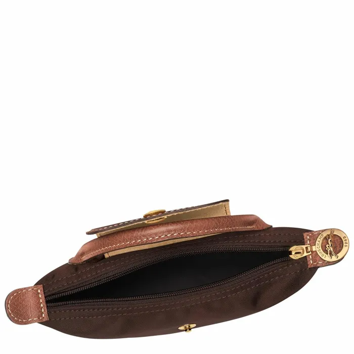 MenWomen Le Pliage Original Pouch With Handle Ebony Longchamp Pouches and Cases