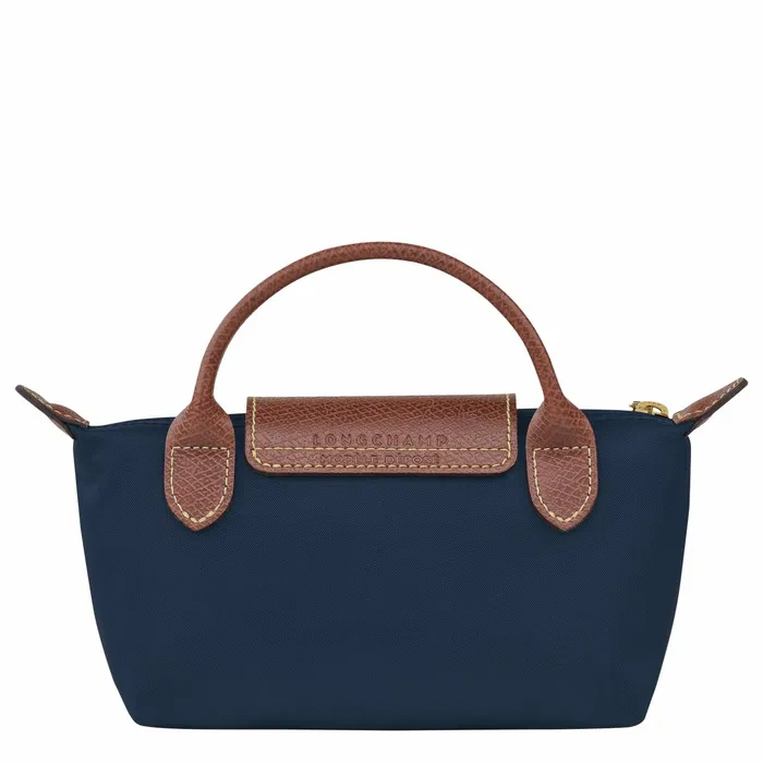 MenWomen Le Pliage Original Pouch With Handle Navy Longchamp Pouches and Cases