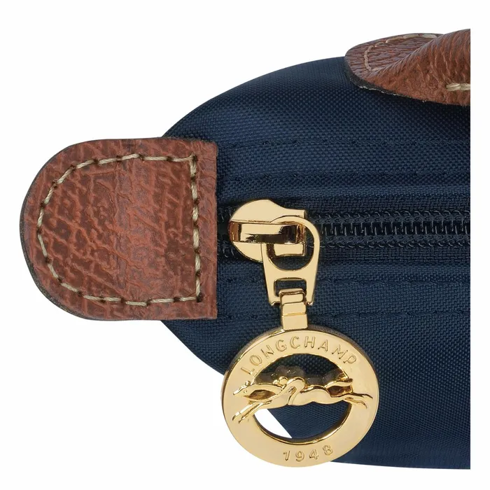 MenWomen Le Pliage Original Pouch With Handle Navy Longchamp Pouches and Cases
