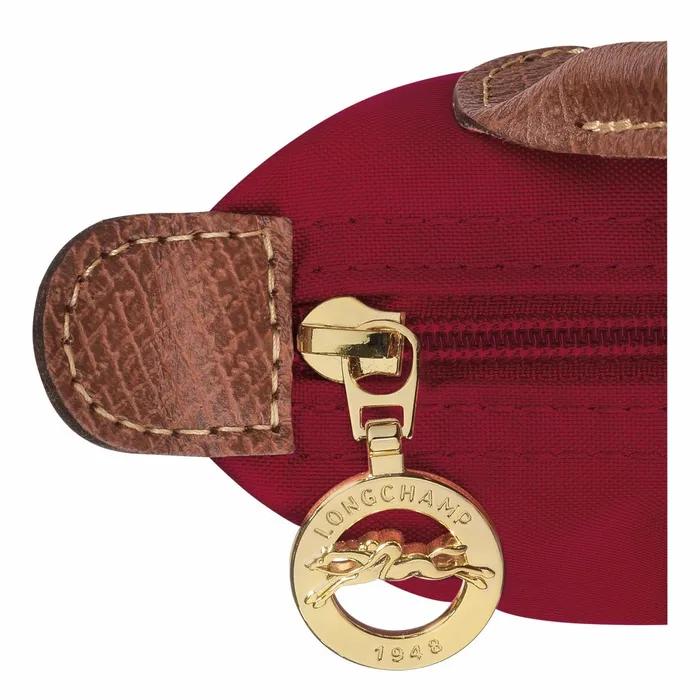 MenWomen Le Pliage Original Pouch With Handle Red Longchamp Pouches and Cases