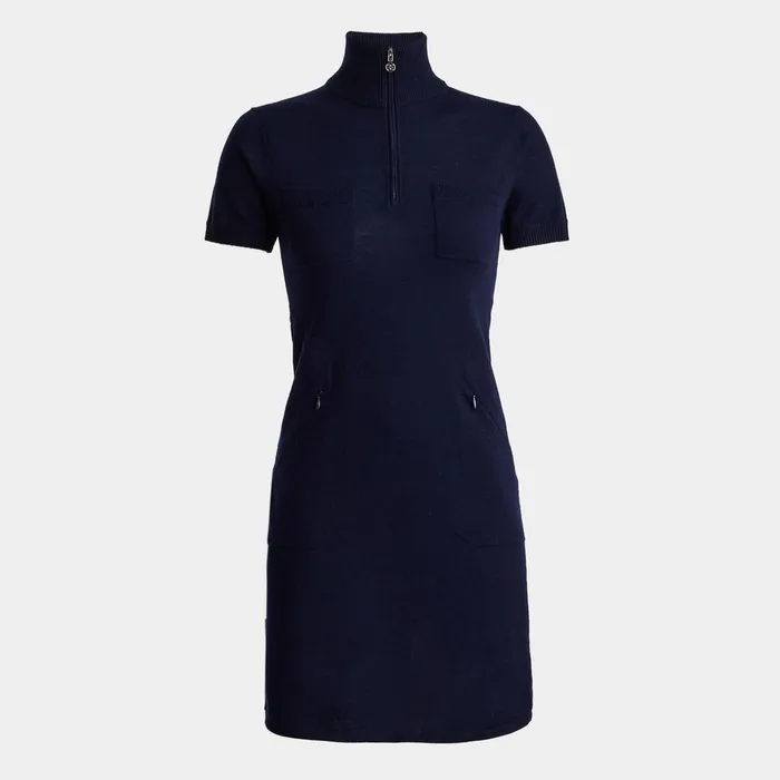 Merino Wool Quarter Zip Polo Sweater Dress Twilight Women GFORE Bottoms