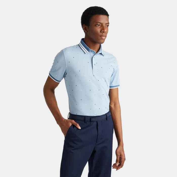 Mini Stars Banded Sleeve Tech Piqu Polo Fjord Men GFORE Tops