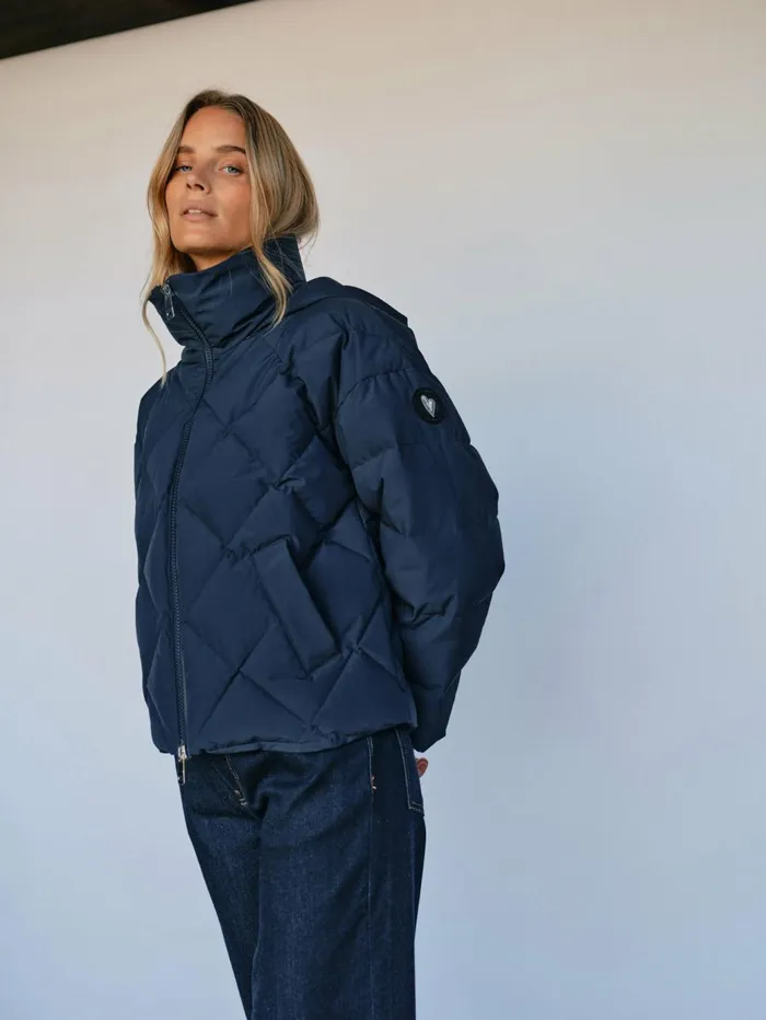 MOS MOSH MMAhla Down Jacket Salute Navy Women Jackets and Coats MOS MOSH MMAhla Down Jacket Salute Navy Women Jackets and Coats