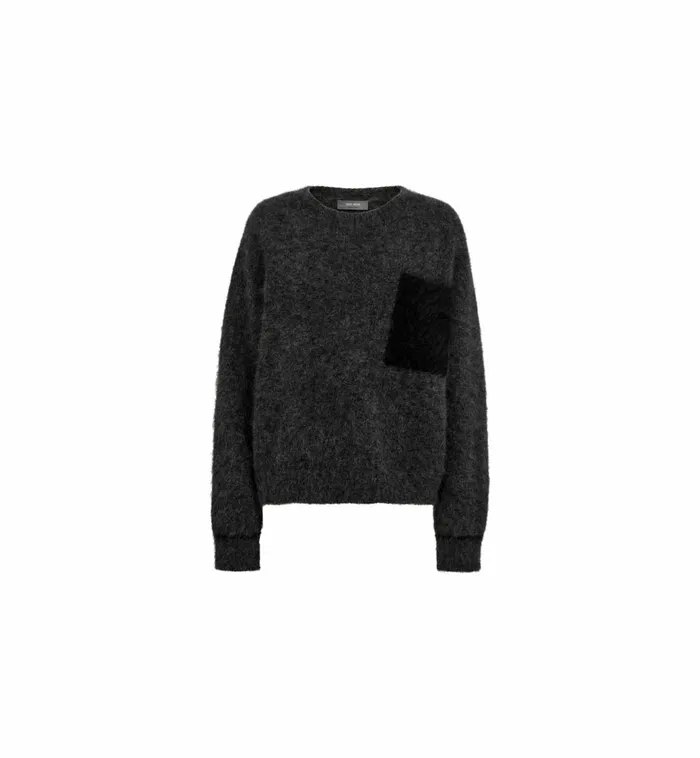 MOS MOSH MMAilia Mohair Knit Phantom Women Knits MOS MOSH MMAilia Mohair Knit Phantom Women Knits