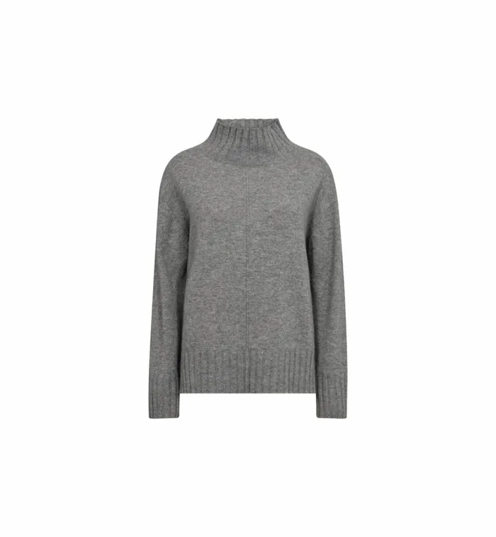 MOS MOSH MMAima Cashmere Highneck Knit Sharkskin Women Knits MOS MOSH MMAima Cashmere Highneck Knit Sharkskin Women Knits