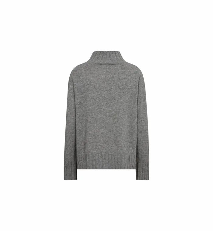MOS MOSH MMAima Cashmere Highneck Knit Sharkskin Women Knits MOS MOSH MMAima Cashmere Highneck Knit Sharkskin Women Knits