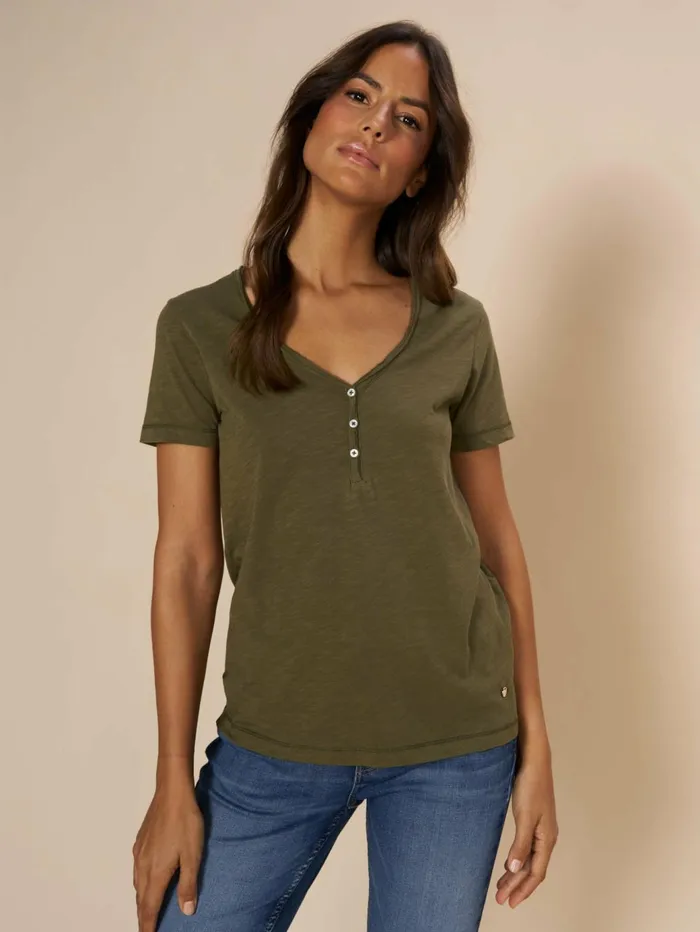 MOS MOSH MMAstin Basic Tee Burnt Olive Women Tees
