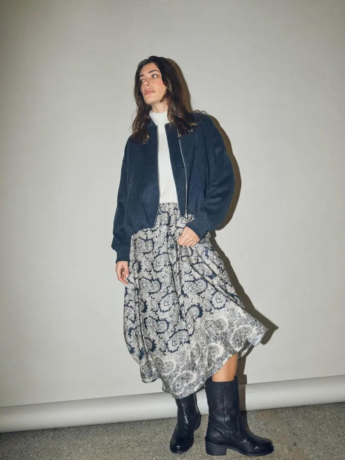 MOS MOSH MMBajola Invert Skirt Salute Navy Women Skirts