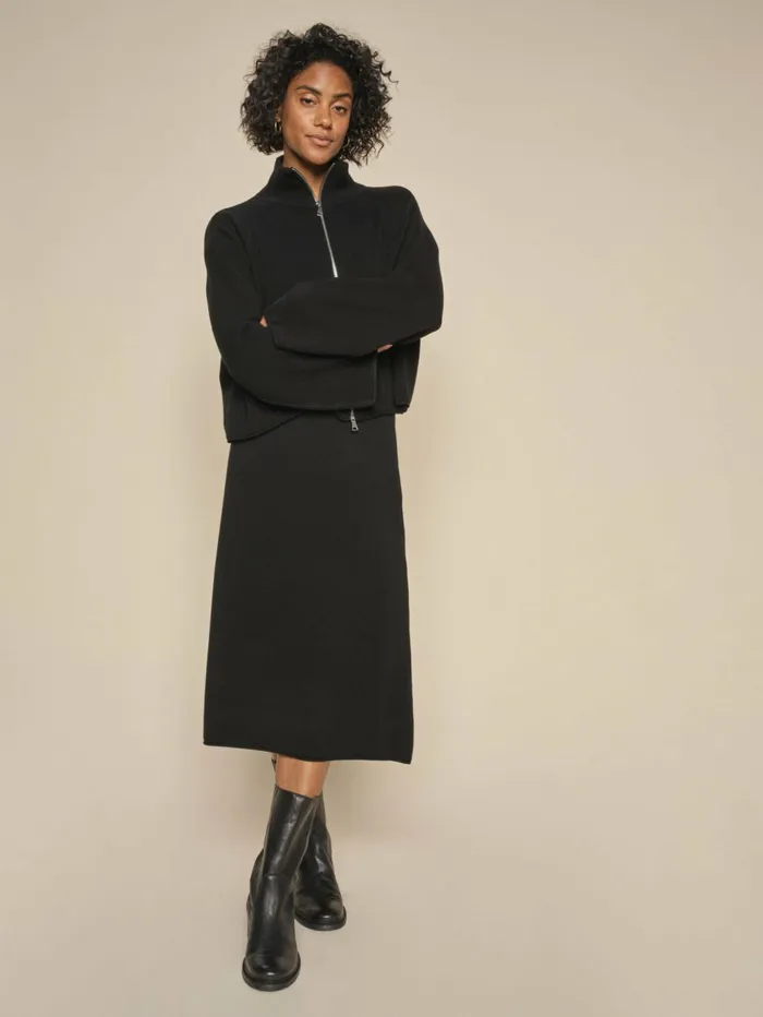 MOS MOSH MMCardi Knit Skirt Black Women Skirts