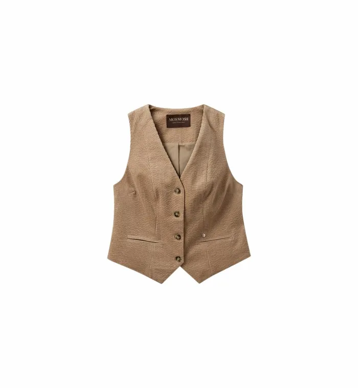 MOS MOSH MMCeris Joana Vest Tannin Women Waistcoats MOS MOSH MMCeris Joana Vest Tannin Women Waistcoats