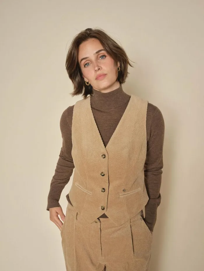 MOS MOSH MMCeris Joana Vest Tannin Women Waistcoats MOS MOSH MMCeris Joana Vest Tannin Women Waistcoats
