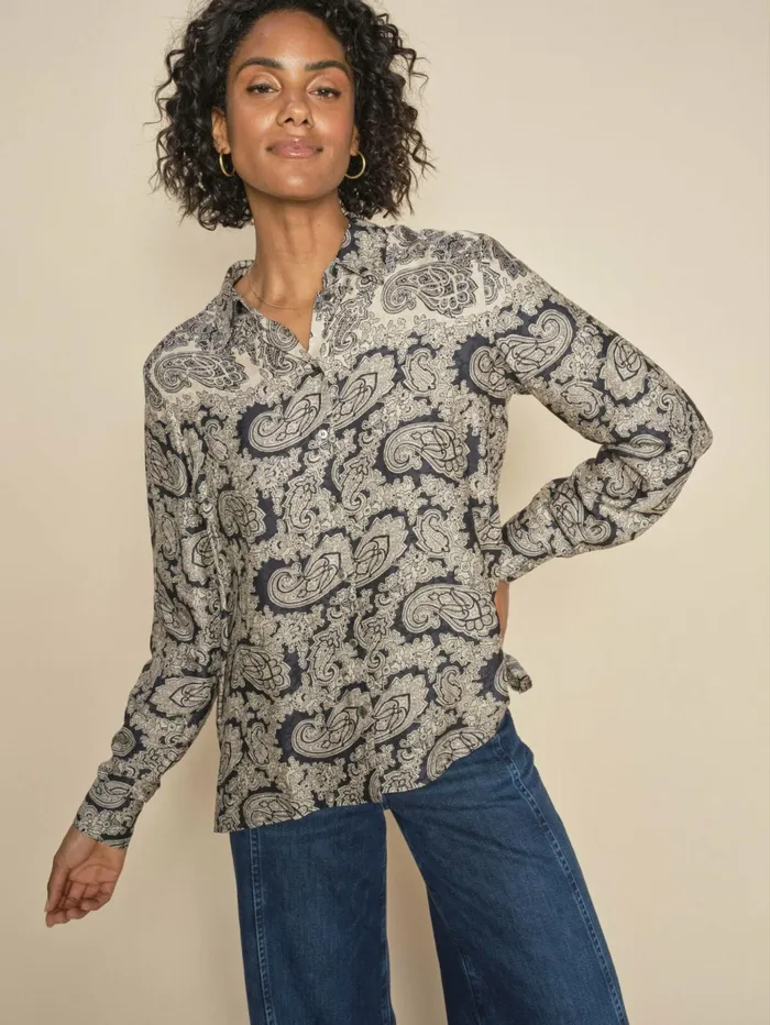 MOS MOSH MMEike Invert Shirt Salute Navy Women Shirts