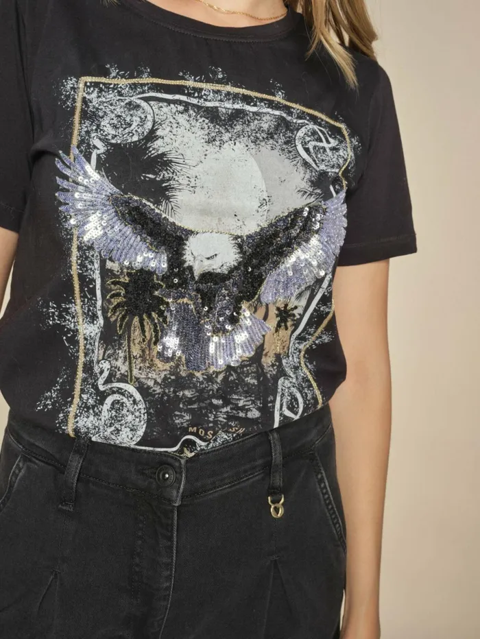 MOS MOSH MMElli OSS Tee Black Women Tees MOS MOSH MMElli OSS Tee Black Women Tees