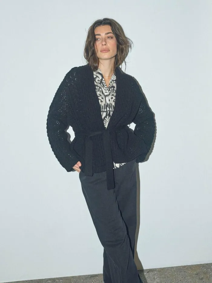 MOS MOSH MMErsa Knit Cardigan Black Women Knits