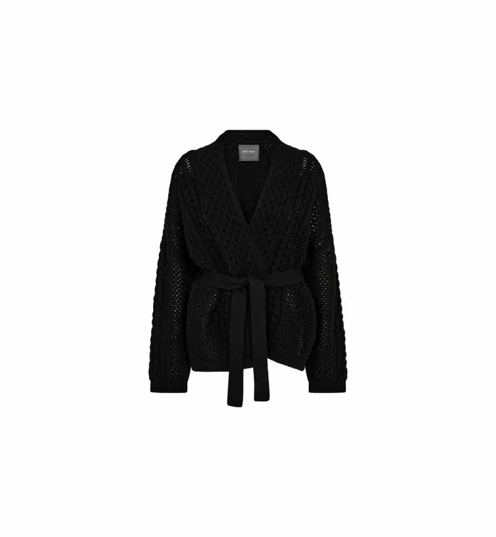 MOS MOSH MMErsa Knit Cardigan Black Women Knits MOS MOSH MMErsa Knit Cardigan Black Women Knits