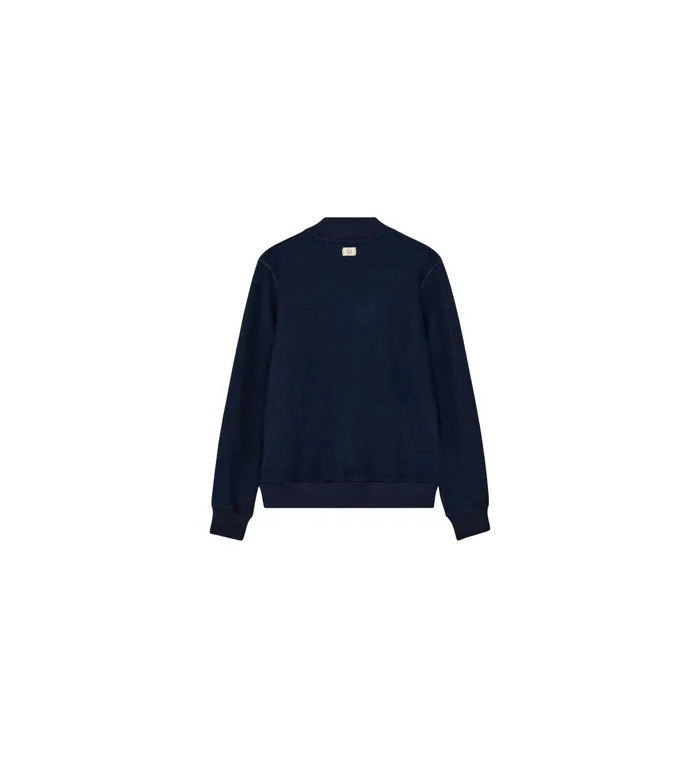 MOS MOSH MMGCassey Zip Pullover Sweat Indigo Blue Men Sweatshirts MOS MOSH MMGCassey Zip Pullover Sweat Indigo Blue Men Sweatshirts