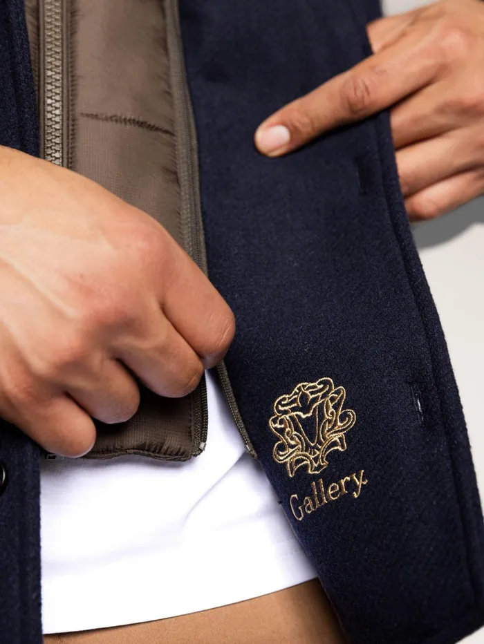 MOS MOSH MMGCompton Wool Hood Jacket Navy Men Jackets MOS MOSH MMGCompton Wool Hood Jacket Navy Men Jackets