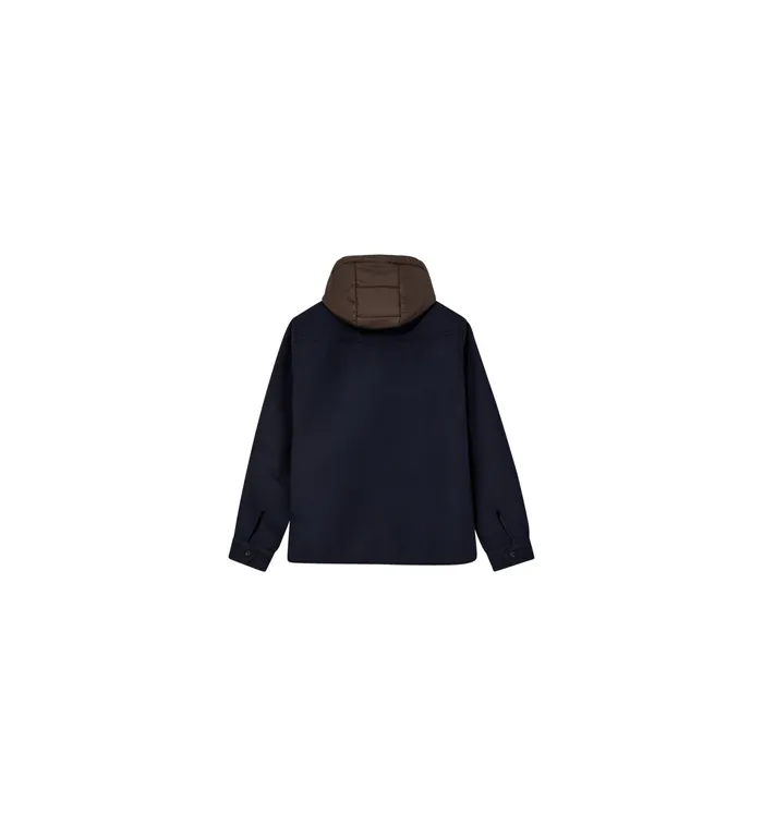 MOS MOSH MMGCompton Wool Hood Jacket Navy Men Jackets MOS MOSH MMGCompton Wool Hood Jacket Navy Men Jackets
