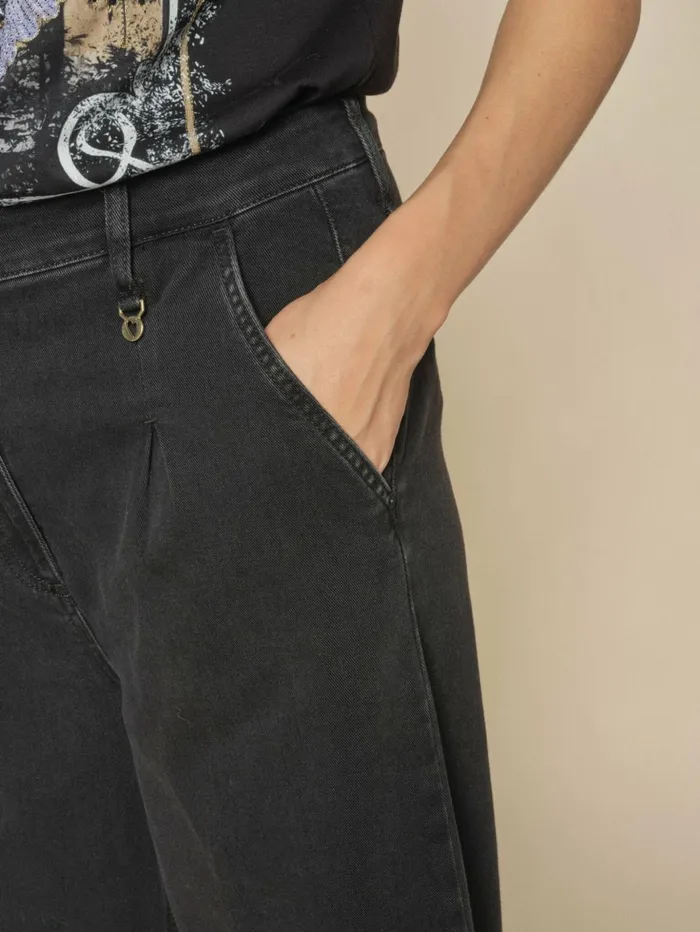 MOS MOSH MMGobi Pleats Jeans Black Women Jeans MOS MOSH MMGobi Pleats Jeans Black Women Jeans
