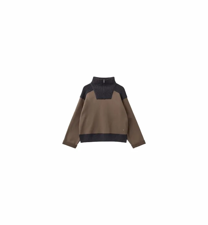 MOS MOSH MMHCare Knit Sweatshirt 8211 HEYANNO Major Brown Women Sweats MOS MOSH MMHCare Knit Sweatshirt 8211 HEYANNO Major Brown Women Sweats