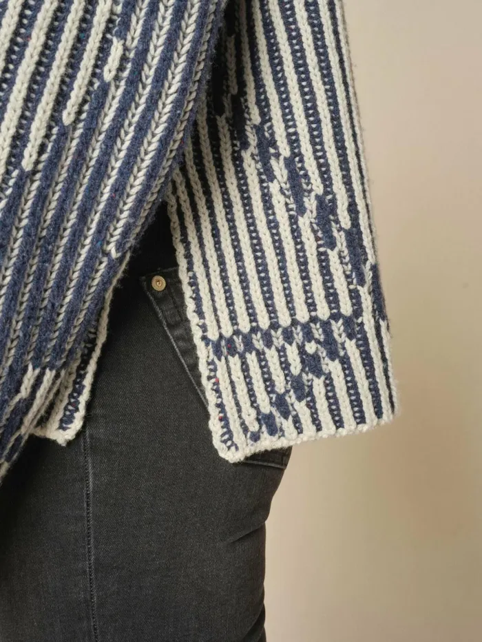 MOS MOSH MMHelna Ikat Rollneck Knit Set Sail Women Knits MOS MOSH MMHelna Ikat Rollneck Knit Set Sail Women Knits