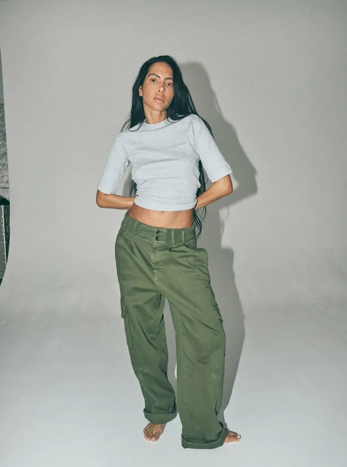 MOS MOSH MMHHug Rib Tee 8211 HEYANNO Grey Melange Women Tees MOS MOSH MMHHug Rib Tee 8211 HEYANNO Grey Melange Women Tees