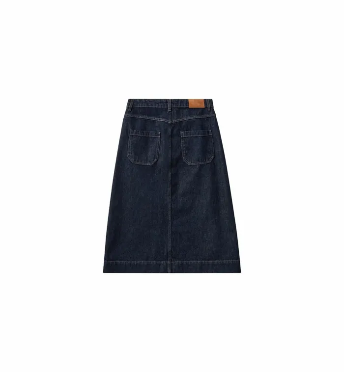 MOS MOSH MMHSharp Rinse Denim Skirt 8211 HEYANNO Dark Blue Women Skirts MOS MOSH MMHSharp Rinse Denim Skirt 8211 HEYANNO Dark Blue Women Skirts