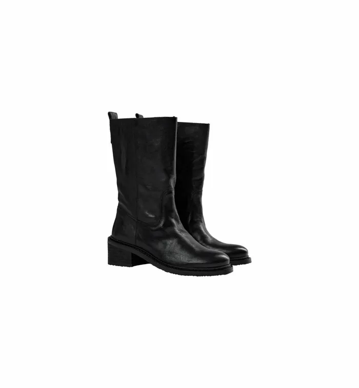 MOS MOSH MMMelbourne Mid Leather Boot Black Women Shoes MOS MOSH MMMelbourne Mid Leather Boot Black Women Shoes