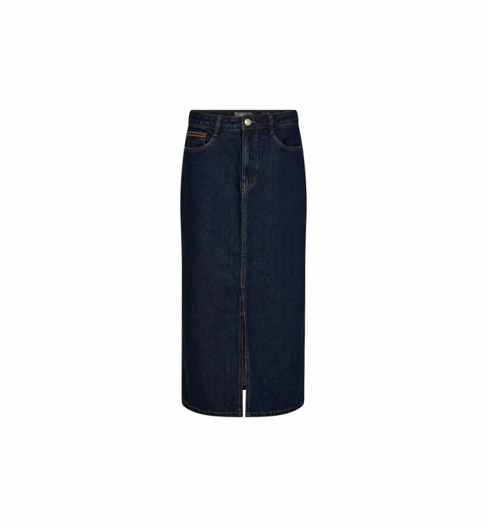 MOS MOSH MMMella Rinse Denim Skirt Dark Blue Women Skirts MOS MOSH MMMella Rinse Denim Skirt Dark Blue Women Skirts