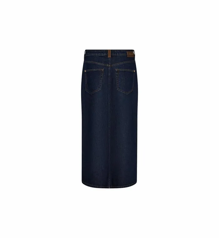 MOS MOSH MMMella Rinse Denim Skirt Dark Blue Women Skirts MOS MOSH MMMella Rinse Denim Skirt Dark Blue Women Skirts