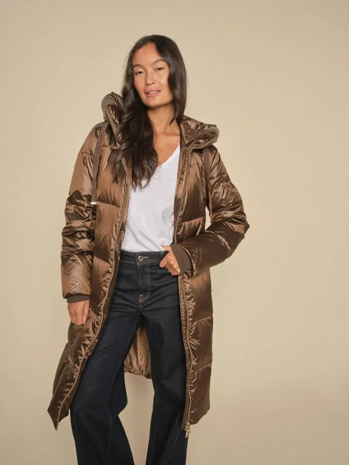 MOS MOSH MMNova Metallic Down Coat Rain Drum Women Jackets and Coats MOS MOSH MMNova Metallic Down Coat Rain Drum Women Jackets and Coats