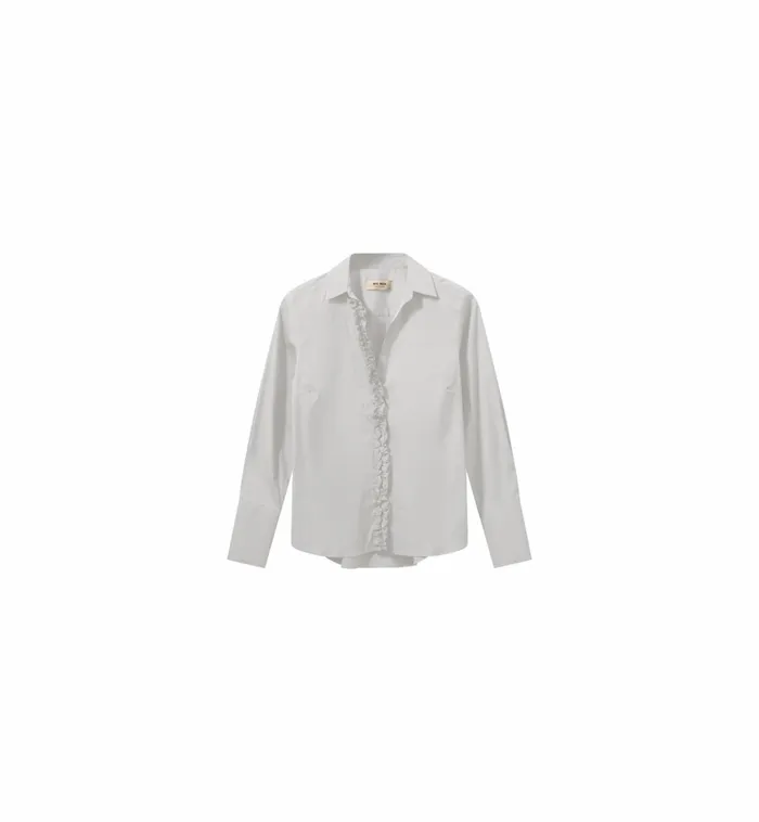 MOS MOSH MMSybel Satin Shirt White Women Shirts MOS MOSH MMSybel Satin Shirt White Women Shirts