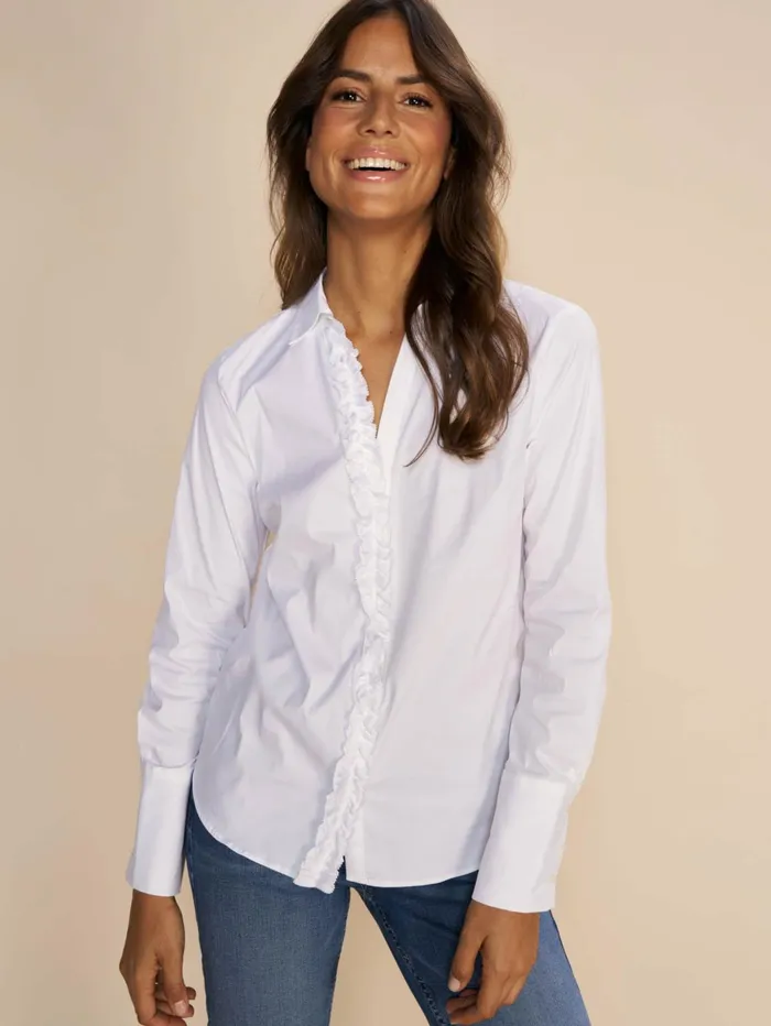 MOS MOSH MMSybel Satin Shirt White Women Shirts MOS MOSH MMSybel Satin Shirt White Women Shirts