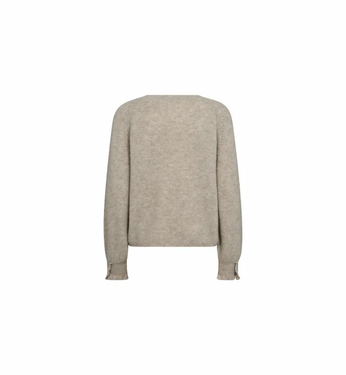 MOS MOSH MMTalli LS Knit Feather Gray Women Knits MOS MOSH MMTalli LS Knit Feather Gray Women Knits