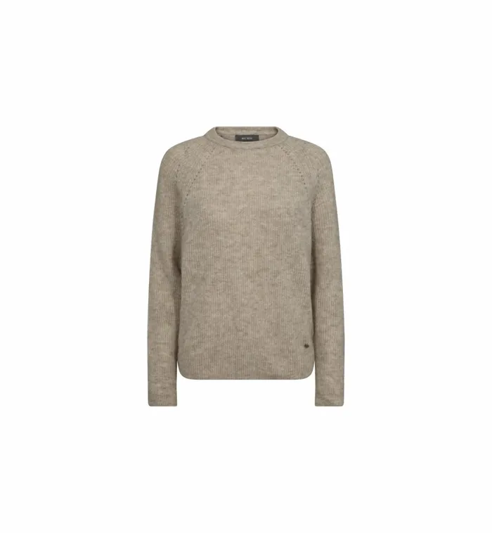 MOS MOSH MMTammy Thora Knit Feather Gray Women Knits MOS MOSH MMTammy Thora Knit Feather Gray Women Knits