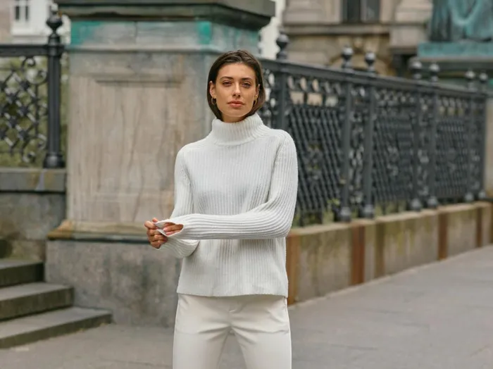 MOS MOSH MMThyra Highneck Knit Ecru Women Knits