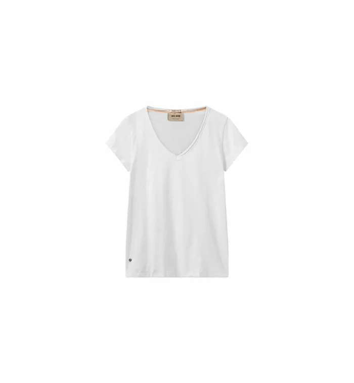 MOS MOSH MMTulli VSS Basic Tee White Women Tees MOS MOSH MMTulli VSS Basic Tee White Women Tees