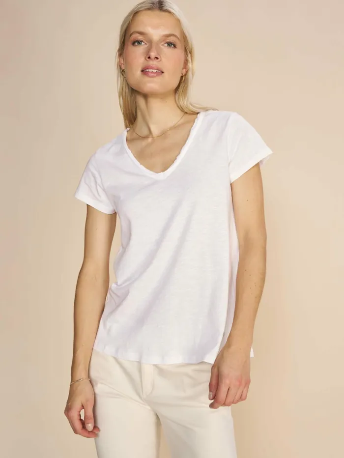 MOS MOSH MMTulli VSS Basic Tee White Women Tees MOS MOSH MMTulli VSS Basic Tee White Women Tees