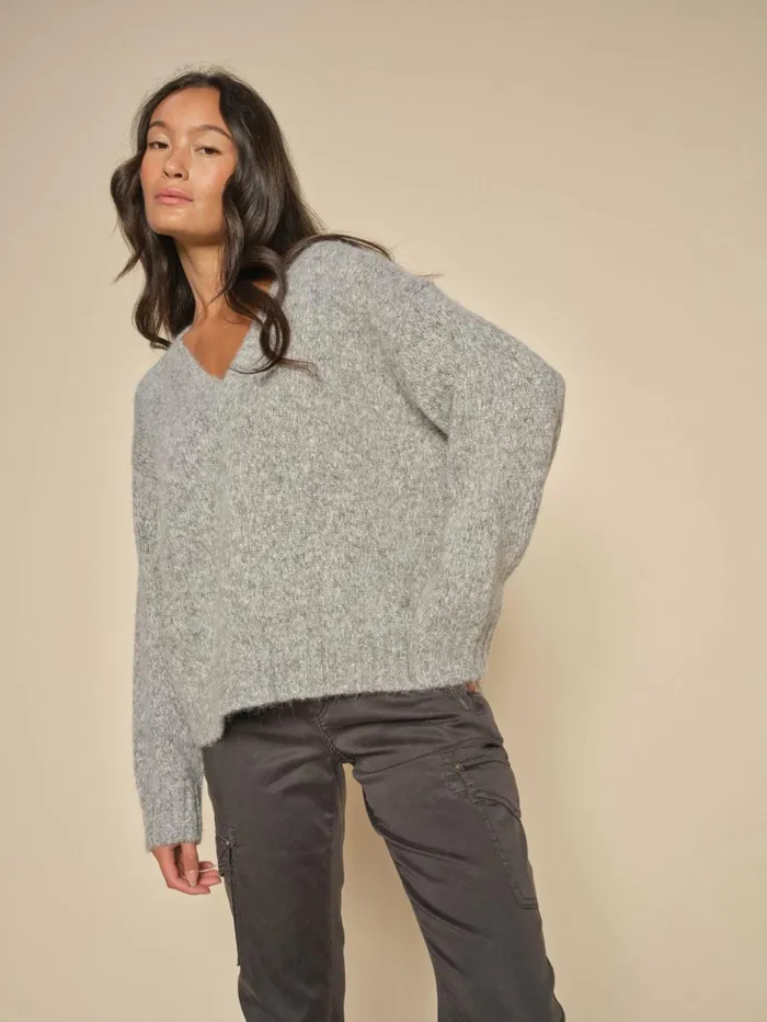MOS MOSH MMWelma Warm Knit Grey Melange Women Knits