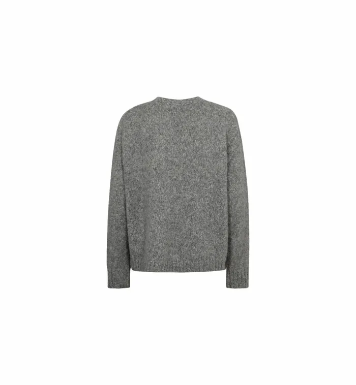 MOS MOSH MMWelma Warm Knit Grey Melange Women Knits MOS MOSH MMWelma Warm Knit Grey Melange Women Knits