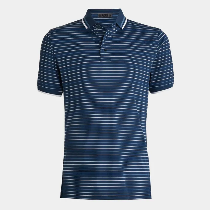 Multi Stripe Banded Sleeve Tech Piqu Polo Ink Men GFORE Tops