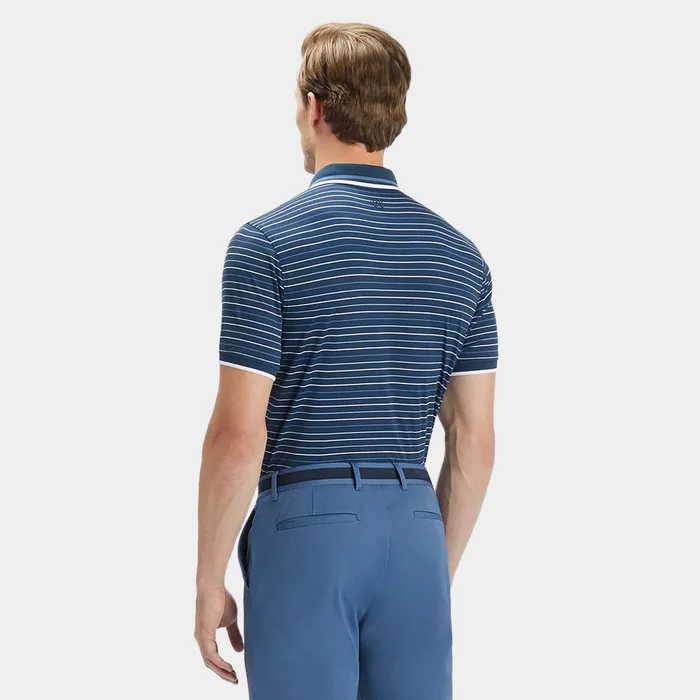 Multi Stripe Banded Sleeve Tech Piqu Polo Ink Men GFORE Tops