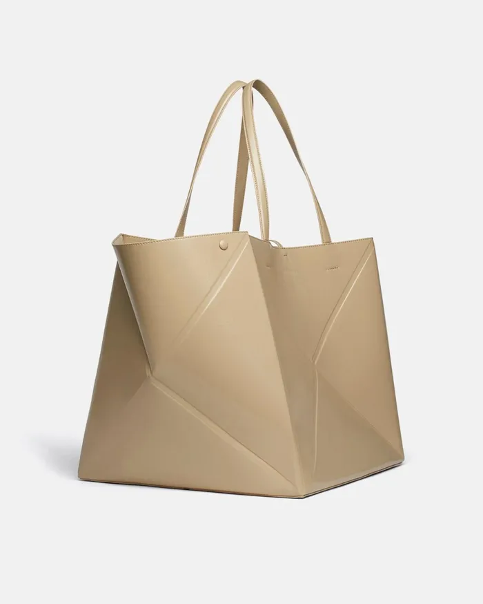 Nanushka Bags WomenMen The Origami Tote Large Patent AltNappa Large Tote Pebble